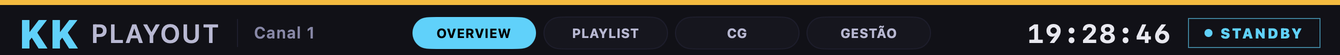 Ecrã real do KK Playout — mapa